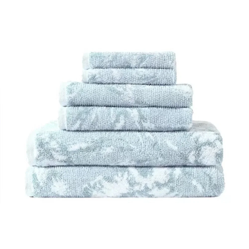 Tommy Bahama Bath Towels Cotton Towels 6-Piece Soft, Absorbent, Shadow Hibiscus